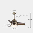 GobekUsa Copper Bronze Ceiling Fan Light Remote Control 6-speed Reversible Silent Design