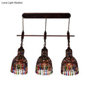 GobekUsa Copper Cluster Pendant Light with 3 Bulbs for Corridors - Art Deco Barn Style
