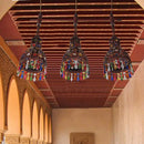 GobekUsa Copper Cluster Pendant Light with 3 Bulbs for Corridors - Art Deco Barn Style