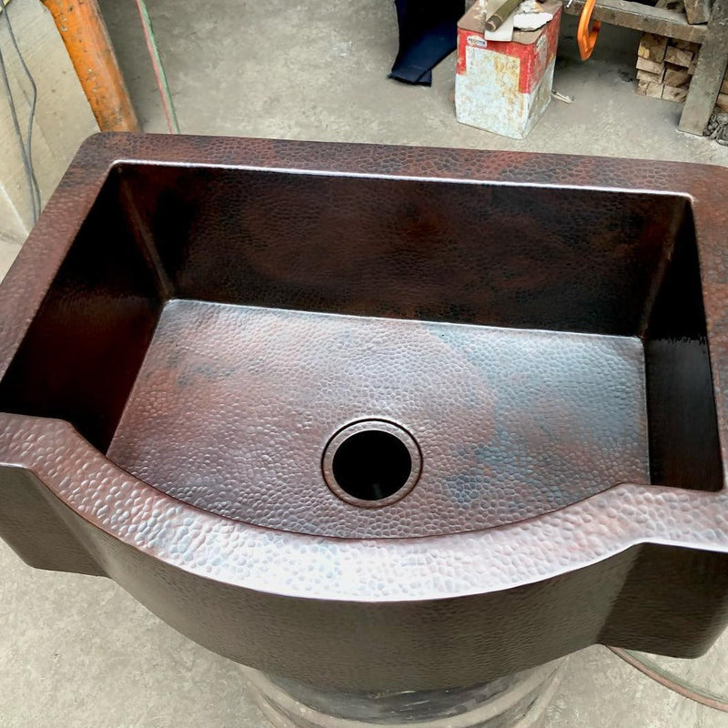 Single Basin Copper Farmhouse Sink - Grande