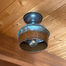 Handcrafted Copper Farmhouse Ceiling Light | 8.5" Flush Mount