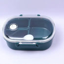 Coral and white lunch box set – kitchen three compartment bento by Decorbites