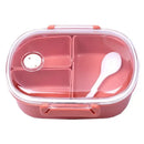 Coral and white lunch box set – kitchen three compartment bento by Decorbites