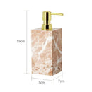 GobekUsa Coral Pink Marble Bathroom Accessories Set: Dispenser, Dish, Holder, Tissue Box, Tray