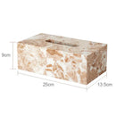 GobekUsa Coral Pink Marble Bathroom Accessories Set: Dispenser, Dish, Holder, Tissue Box, Tray