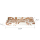 GobekUsa Coral Pink Marble Bathroom Accessories Set: Dispenser, Dish, Holder, Tissue Box, Tray
