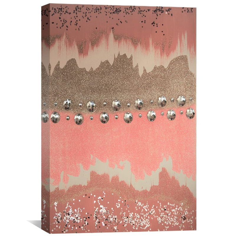 Coral Sparkle Canvas