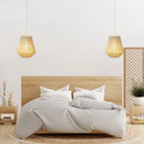 8" H Woven Hemp Rope Battery Powered Hanging Lamp