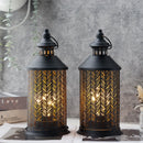 Set of 2-10.5" H Metal Table Lamps (Bamboo Leaves) by JHY DESIGN
