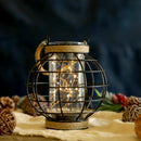7.3" Tall Battery Powered Table Lamp-Hemp Rope Cage-Style Fairy Decorative Table Lamp