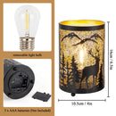 6.5" H Etched Metal Table Lamp Christmas Battery Operated Lamp