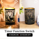 6.5" H Etched Metal Table Lamp Christmas Battery Operated Lamp