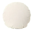 Corduroy round pillow cover living room solid stripe decor by Decorbites