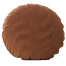 Corduroy round pillow cover living room solid stripe decor by Decorbites