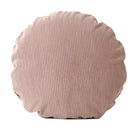 Corduroy round pillow cover living room solid stripe decor by Decorbites