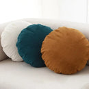 Corduroy round pillow cover living room solid stripe decor by Decorbites