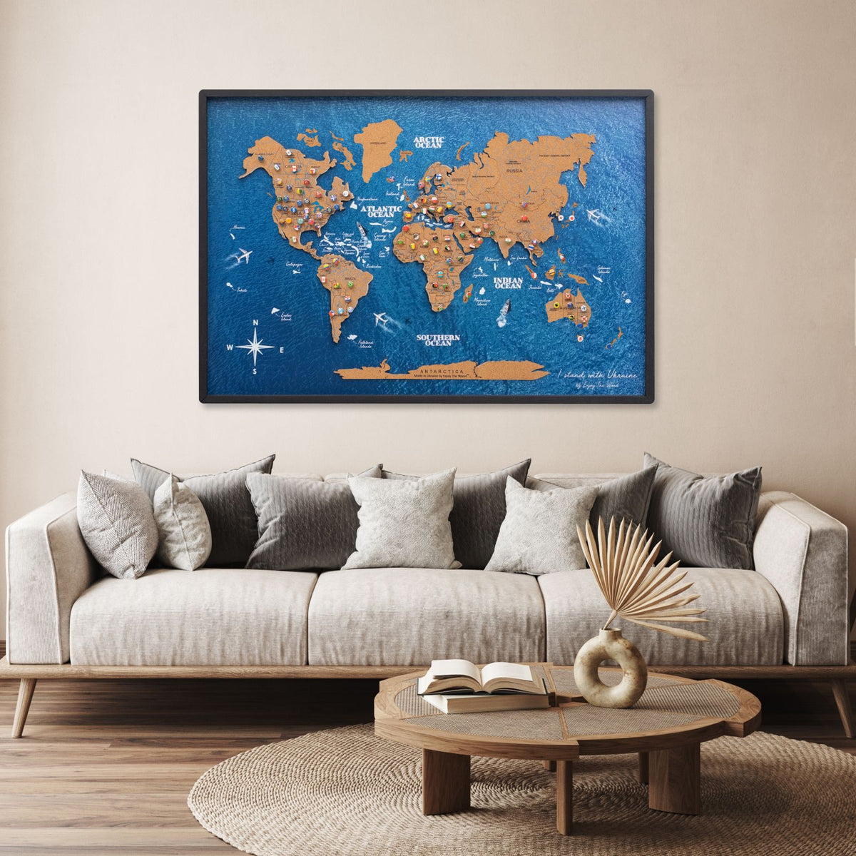 Cork Panel World Map, photo 14 of 16