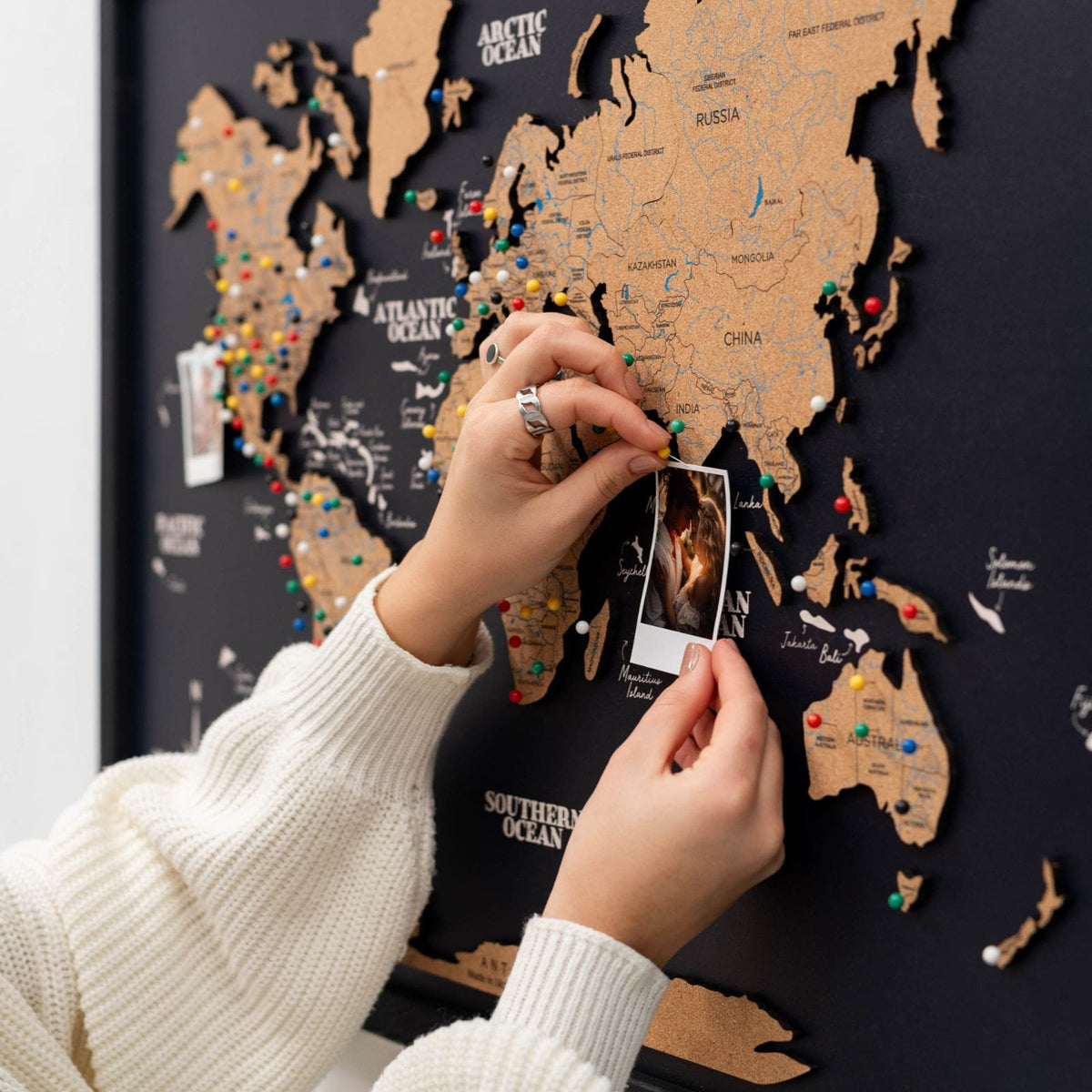 Cork Panel World Map, photo 3 of 16