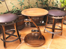 Whiskey & Wine Barrel Corner Bistro Table — 4-Glass Capacity