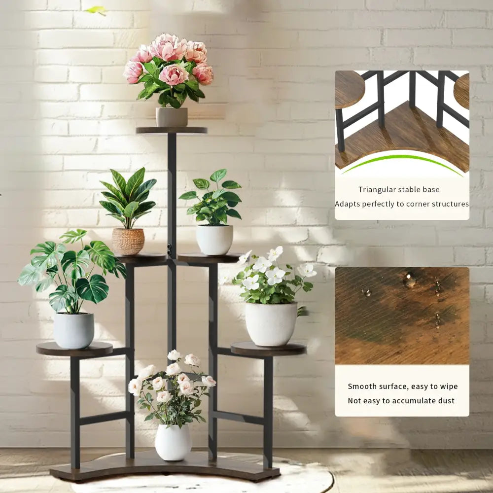 GobekUsa 6-tier Corner Plant Stand - Space-saving Display Shelf, photo 8 of 10