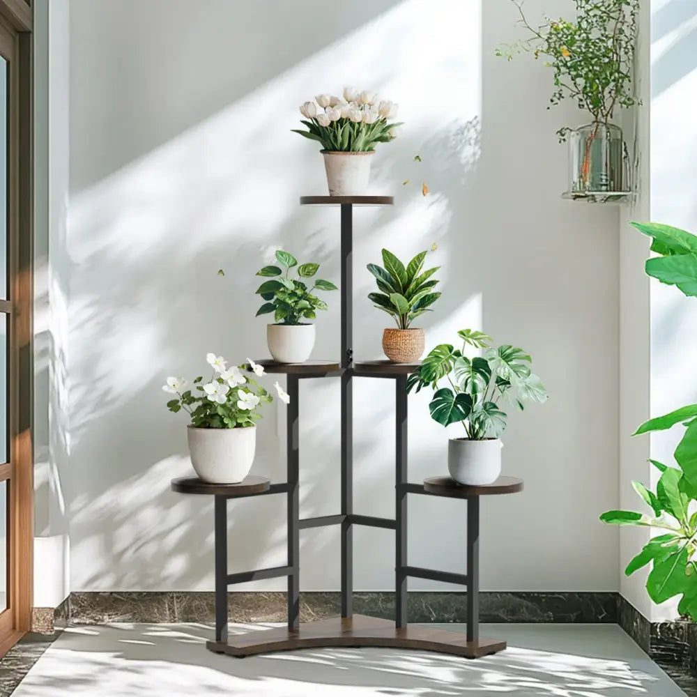 GobekUsa 6-tier Corner Plant Stand - Space-saving Display Shelf, photo 3 of 10
