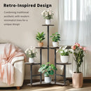 GobekUsa 6-tier Corner Plant Stand - Space-saving Display Shelf