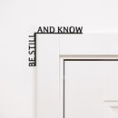 Wooden Corner Quote – Be Still and Know