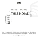 Wooden Corner Quote – Bless This Home