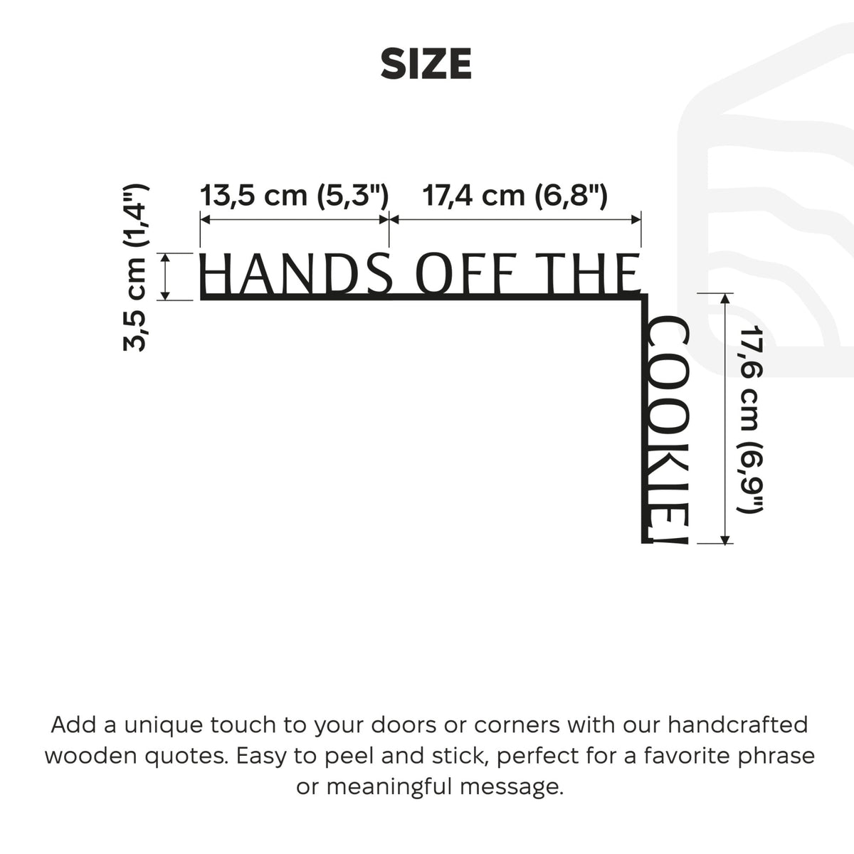 Wooden Corner Quote – Hands Off the Cookie!, photo 8 of 10