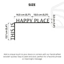Wooden Corner Quote – This is Happy Place
