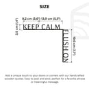 Wooden Corner Quote – Keep Calm, Flush On