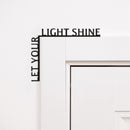 Wooden Corner Quote – Let Your Light Shine