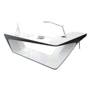Chevron · White L-Shaped Executive Desk