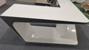 Chevron · White L-Shaped Executive Desk