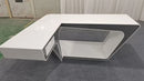 Chevron · White L-Shaped Executive Desk