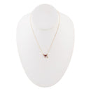 Corundum and Bronze Triangle Necklace