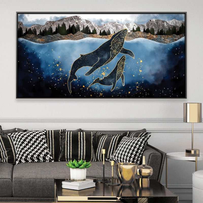 Cosmic Cetaceans Canvas