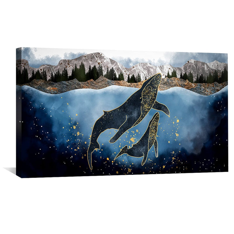 Cosmic Cetaceans Canvas