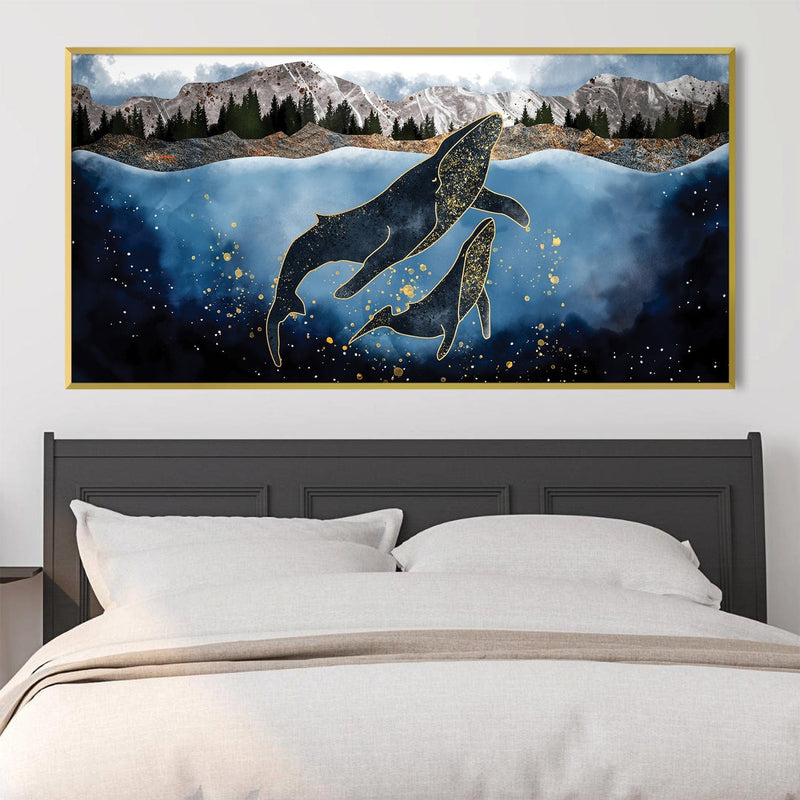 Cosmic Cetaceans Canvas