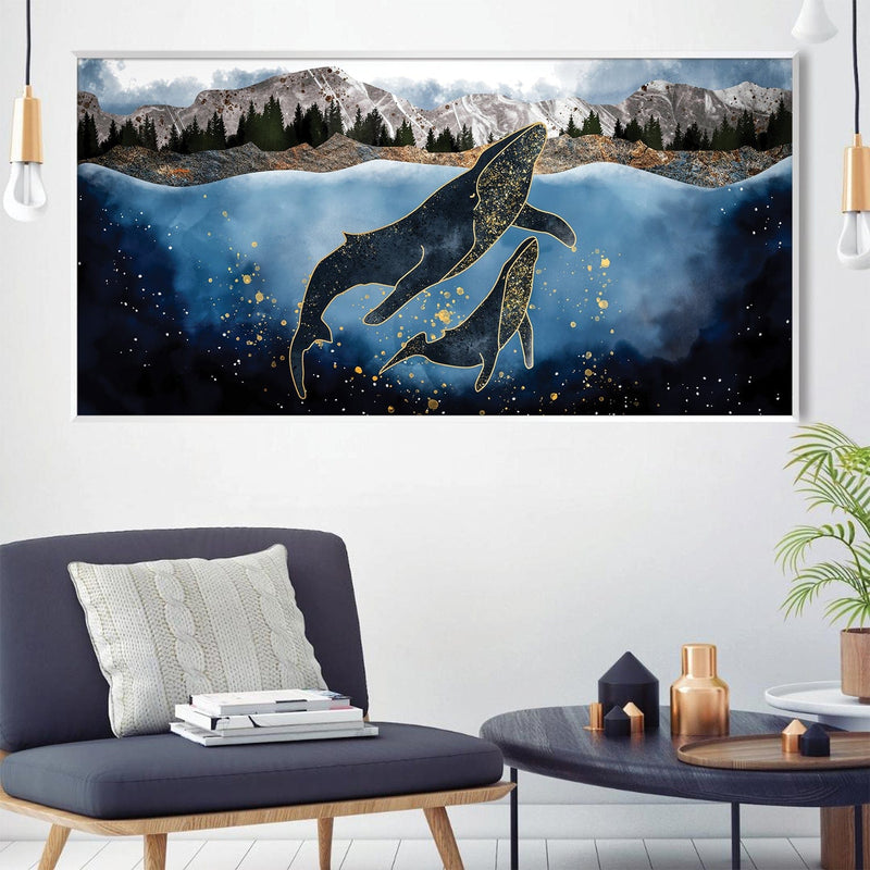 Cosmic Cetaceans Canvas