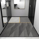 Cosmic grey crystal velvet entrance rug for hallway by Decorbites