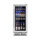 Premium 15" Tall Built-In Freestanding Beverage Cooler Refrigerator, 100 Cans (SAK77654)