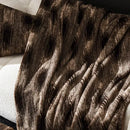 GobekUsa Cosy Faux Rabbit Plush Blanket in Milk Velvet for Single Sofa Decoration & Napping