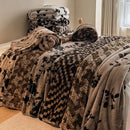 GobekUsa Cosy Faux Rabbit Plush Blanket in Milk Velvet for Single Sofa Decoration & Napping