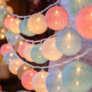 GobekUsa Cotton Garland LED String Lights, Home Decor