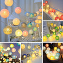 GobekUsa Cotton Garland LED String Lights, Home Decor