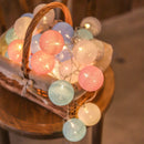 GobekUsa Cotton Garland LED String Lights, Home Decor