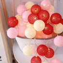GobekUsa Cotton Garland LED String Lights, Home Decor