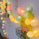 GobekUsa Cotton Garland LED String Lights, Home Decor