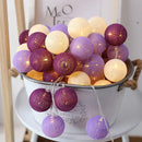 GobekUsa Cotton Garland LED String Lights, Home Decor